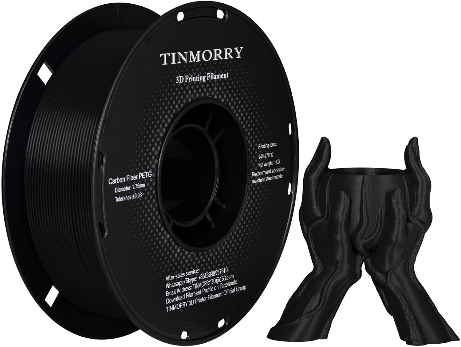 Detalle de TINMORRY Carbon Fiber PETG Filament 1.75 mm