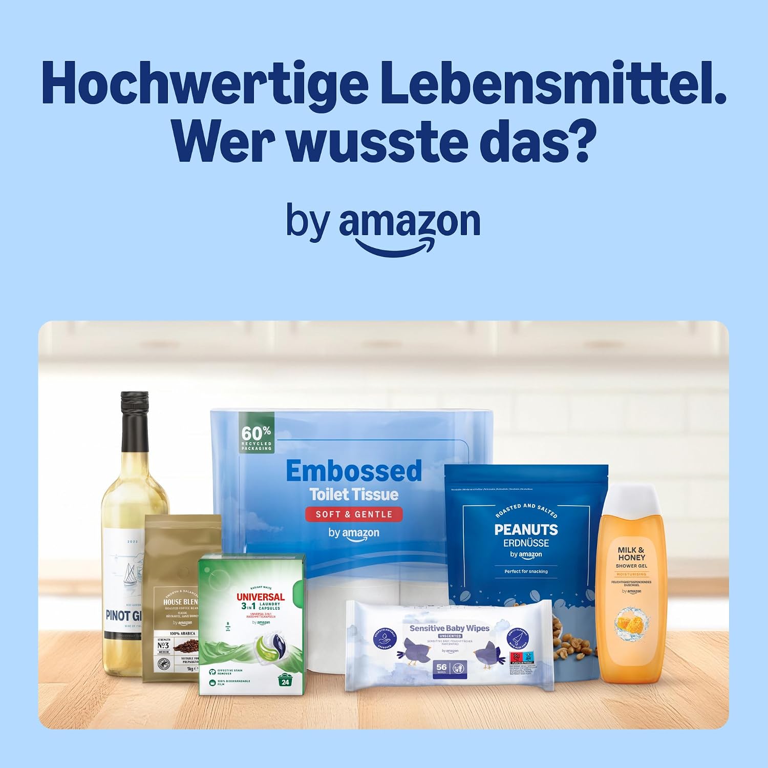 Detalle de by Amazon Müllsack für Rollcontainer (Flacher Deckel) 30 x 240 Liter – 30 Beutel pro Packung