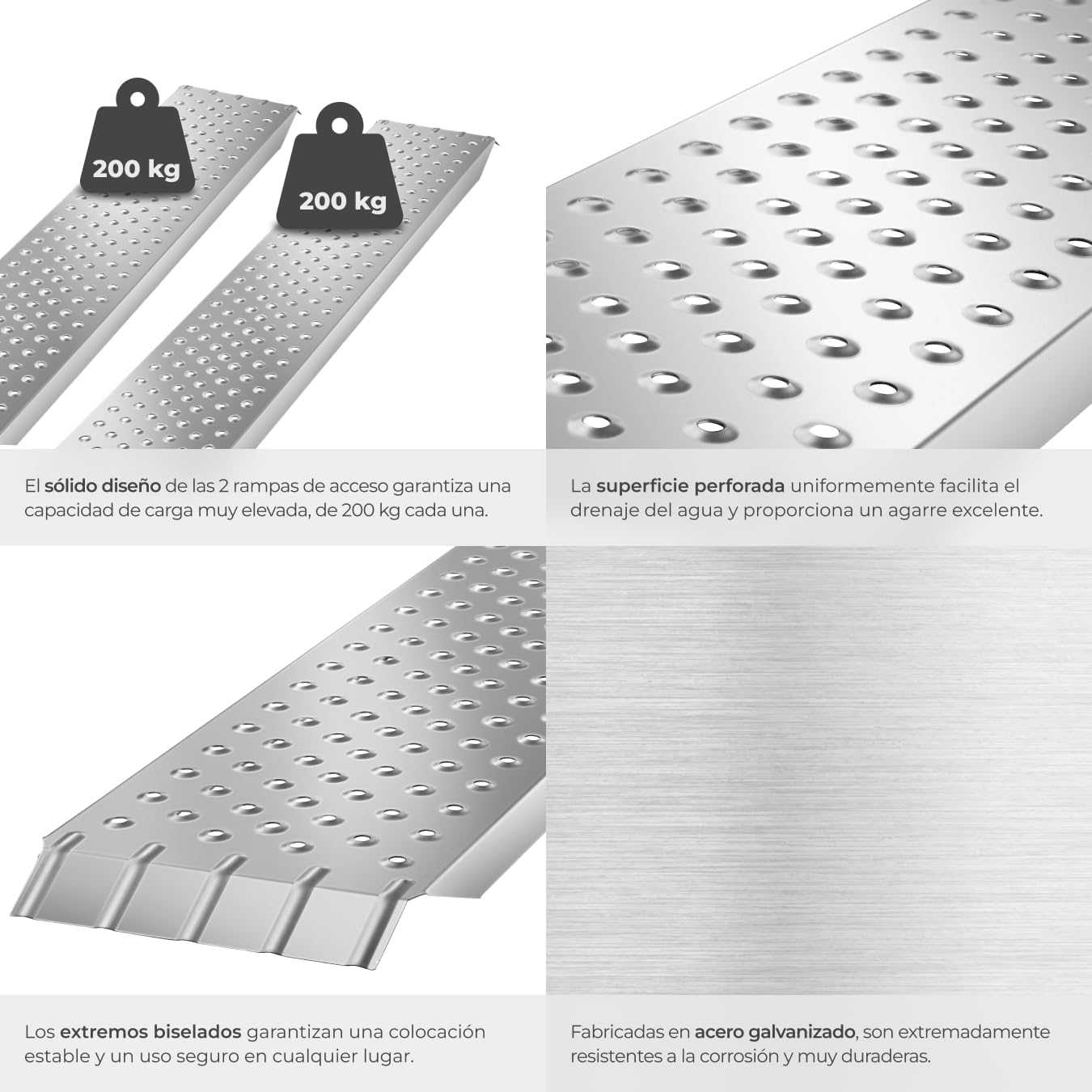 Detalle 2 de tectake Rampas para Coches 160 cm