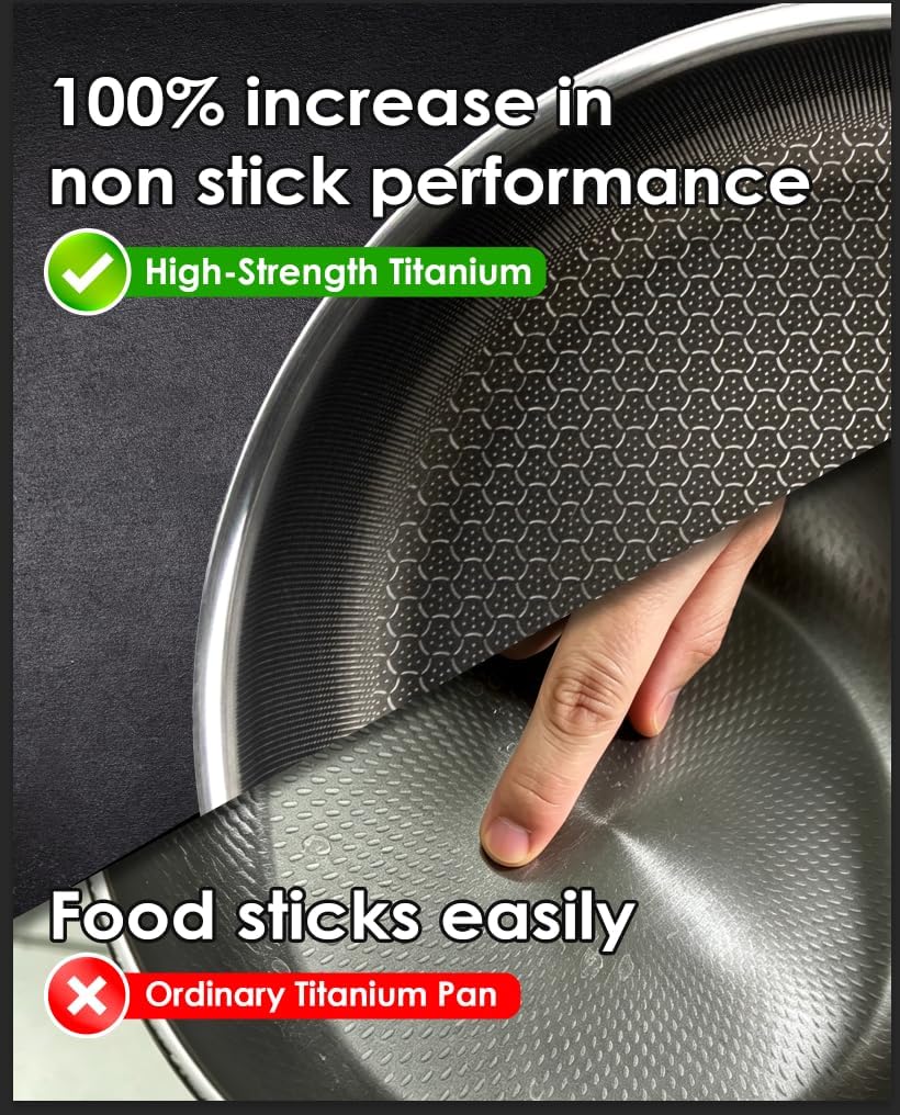 Thumbnail 1 de 12-Inch Titanium Pan with Lid – Non-Stick, Induction Compatible, Dishwasher Safe