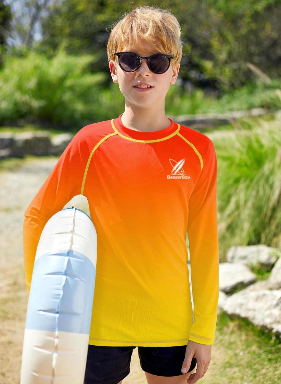 Detalle de BesserBay Kinder UV Shirt UPF 50+ Langarm Rashguard – Größe 110–150