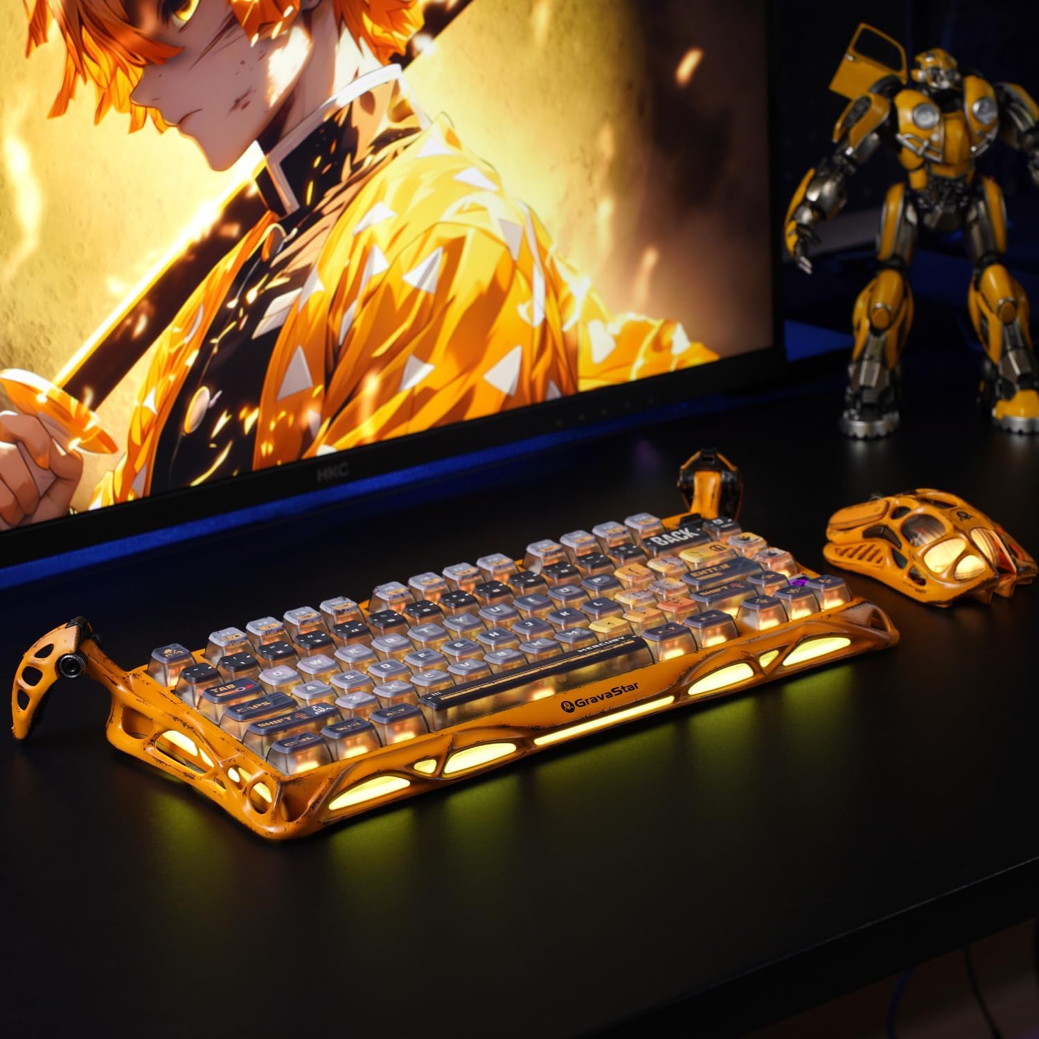 Thumbnail 3 de GravaStar Mercury K1 Pro kabellose mechanische Gaming-Tastatur (75%-Layout) – Hot-Swap RGB, lineare Speedy Mint Switches