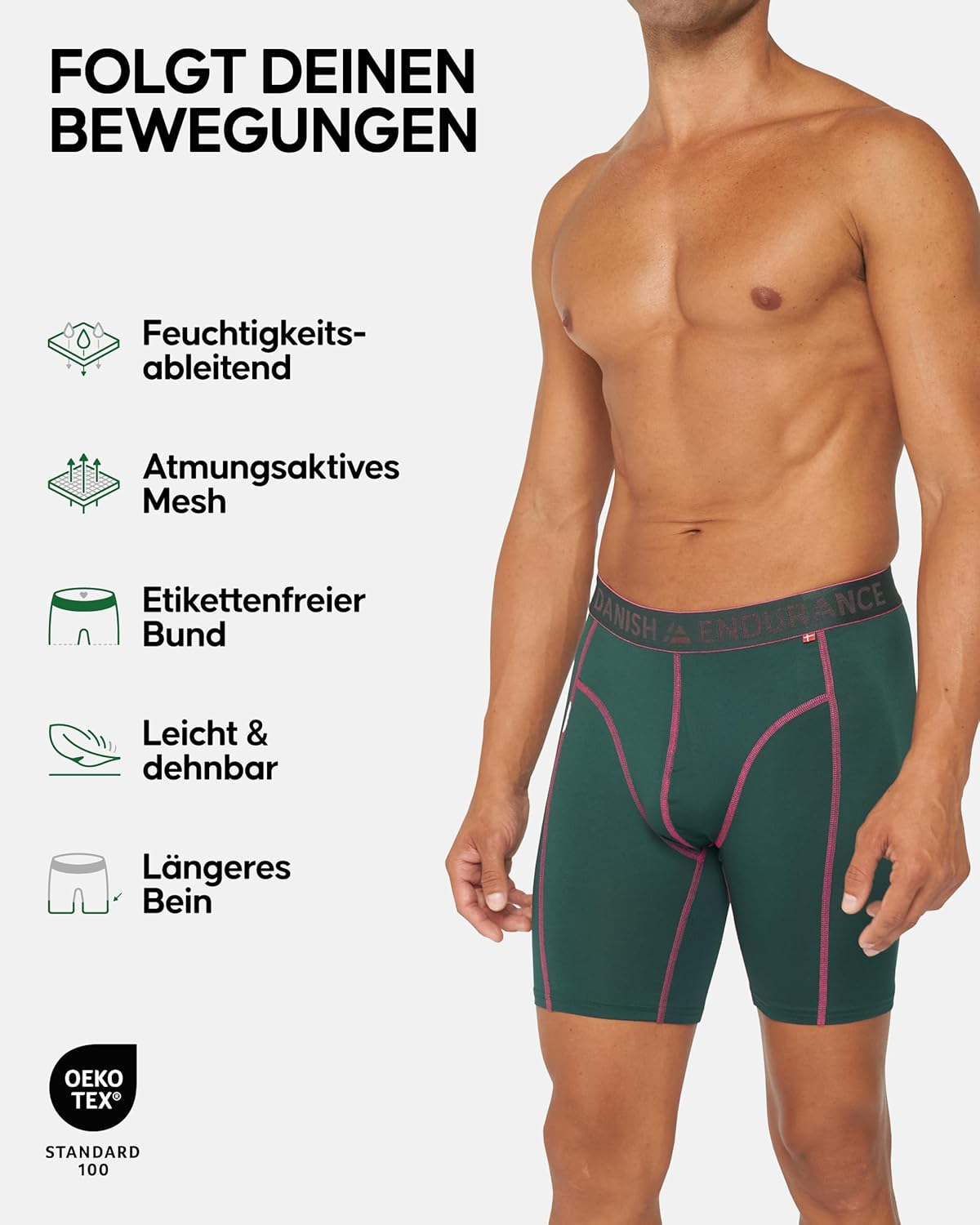 Thumbnail 1 de DANISH ENDURANCE 6er Pack Sport-Boxershorts für Herren – Funktionsunterwäsche atmungsaktiv & geruchsneutral