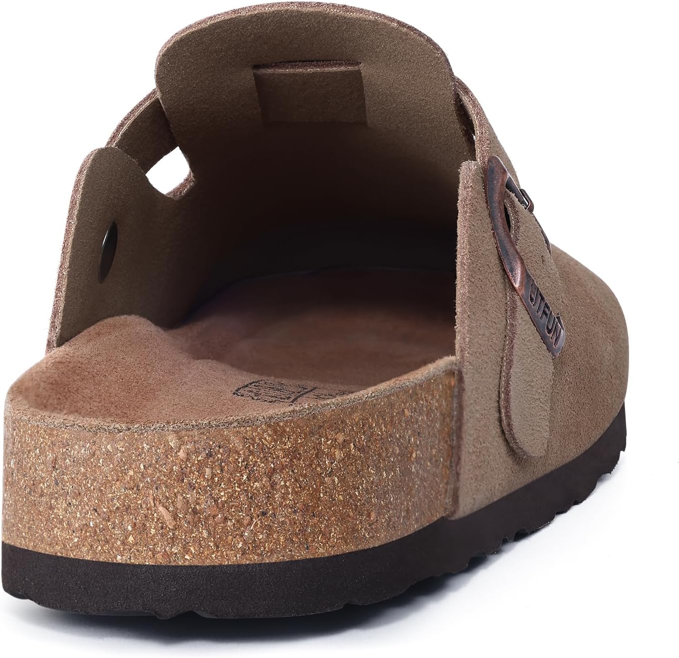 Detalle de Litfun Women's Genuine Suede Clogs with Arch Support
