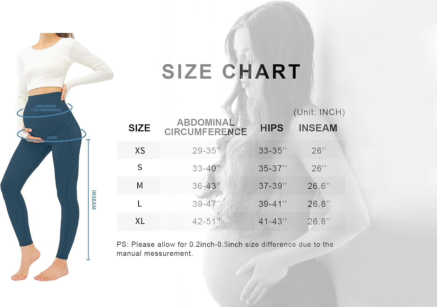 Thumbnail 6 de JOYSPELS Maternity Leggings Over Bump with Pockets