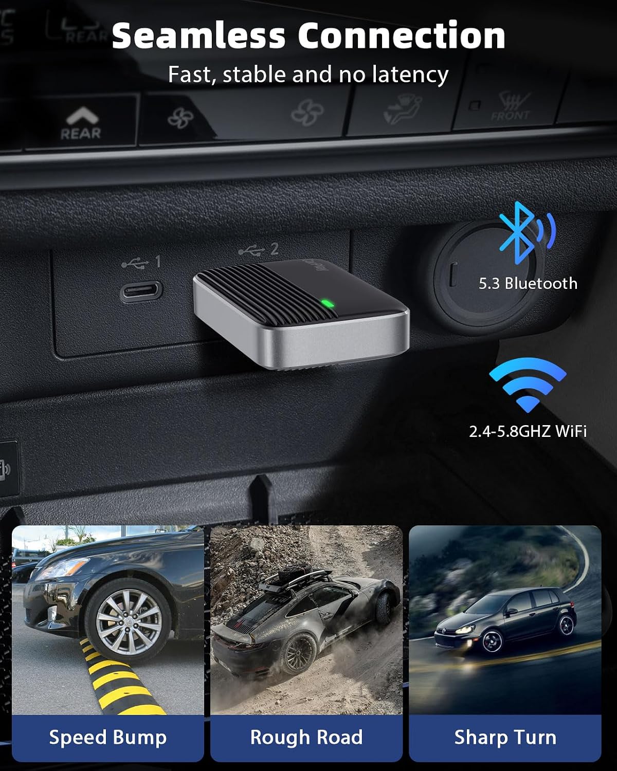 Detalle 2 de MoKo Wireless CarPlay Adapter 2025