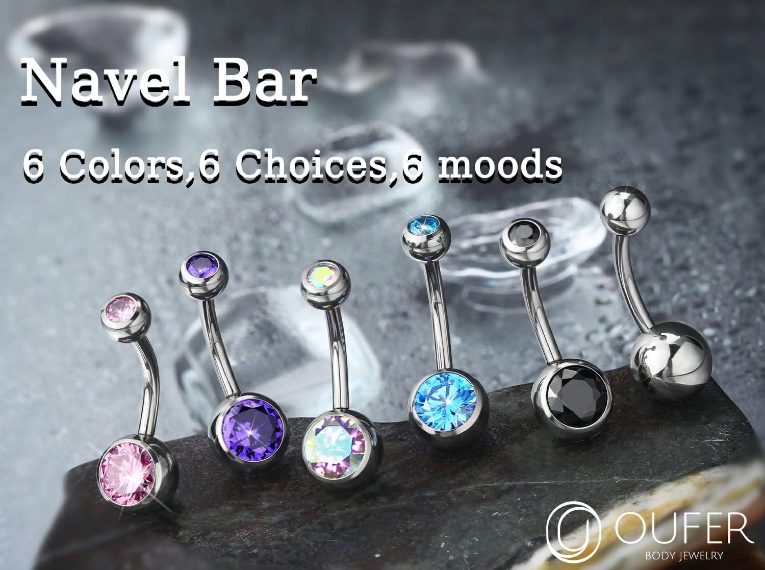 Thumbnail 2 de OUFER Bar ombilicale titane 10 mm 14G