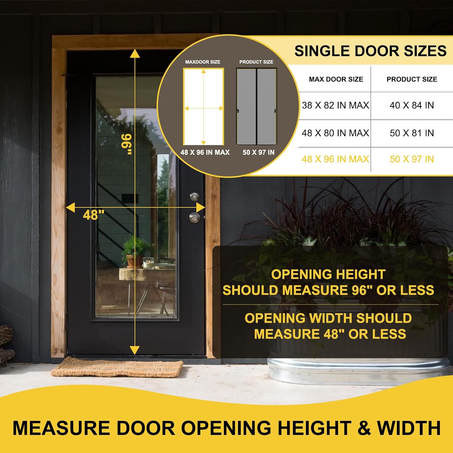 Detalle 2 de Magnetic Screen Door, 48 x 96 Inch