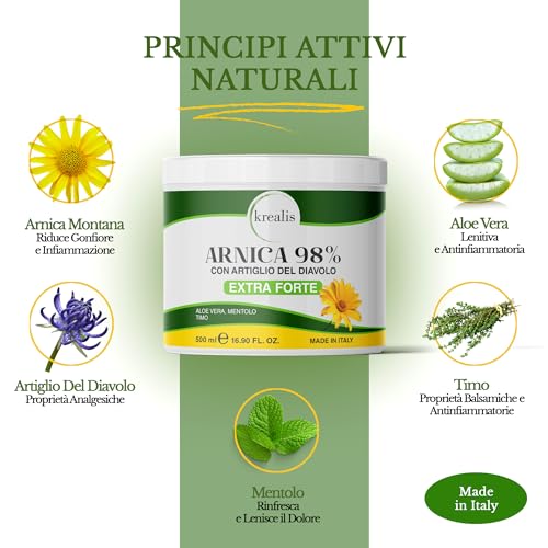 Thumbnail 2 de Krealis Arnica Gel Forte con Artiglio del Diavolo 500 ml: sollievo mirato per muscoli e articolazioni