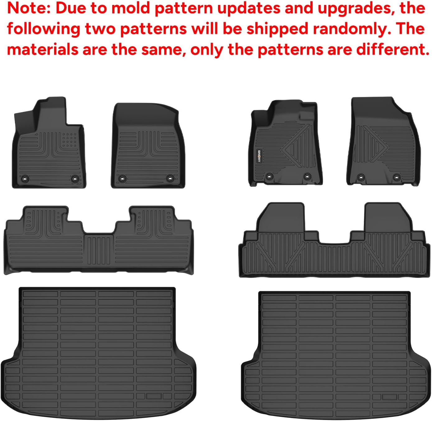 Thumbnail 1 de GINOWY Floor Mats & Cargo Line for 2010-2015 Lexus RX (RX350/RX450h) – All-Weather 3D Laser-Precise TPE Floor Liners