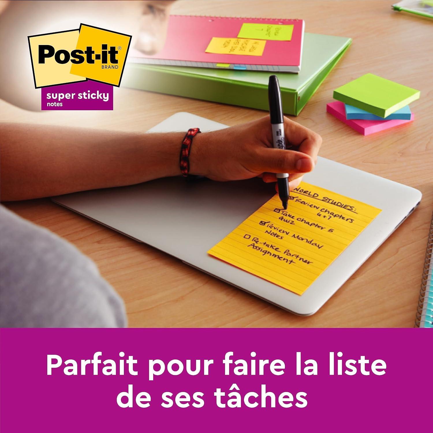 Detalle de Post-it Notes Super Sticky Grand Format XXL 101 x 152 mm