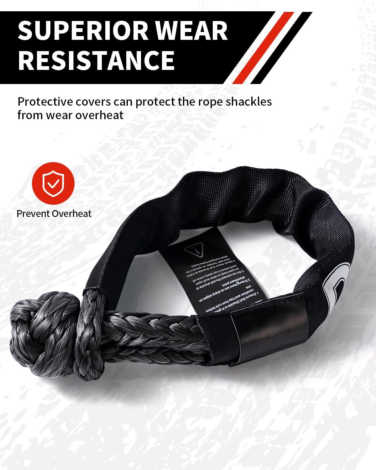 Thumbnail 3 de DAYDOOR 56,000 LBS Soft Shackle Recovery Kit (2-Pack) with 7075 Aluminum Snatch Ring