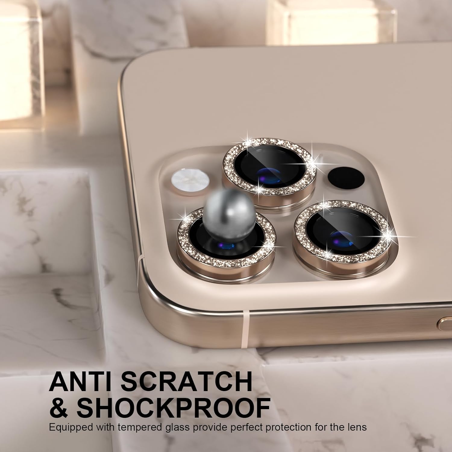 Detalle 1 de Choiche iPhone 16 Pro Camera Lens Protector 9H
