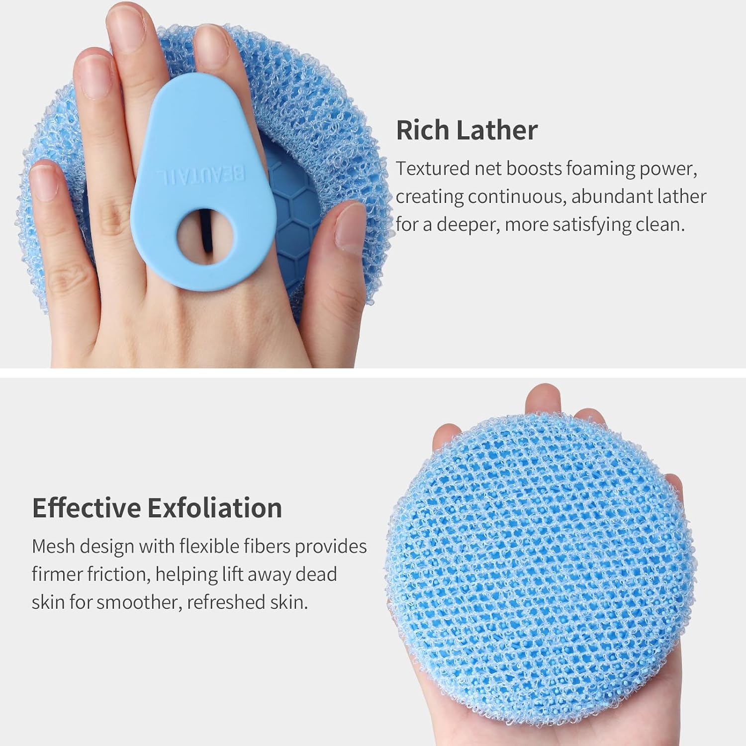 Thumbnail 3 de BEAUTAIL Silicone Body Scrubber Set 4 Pack