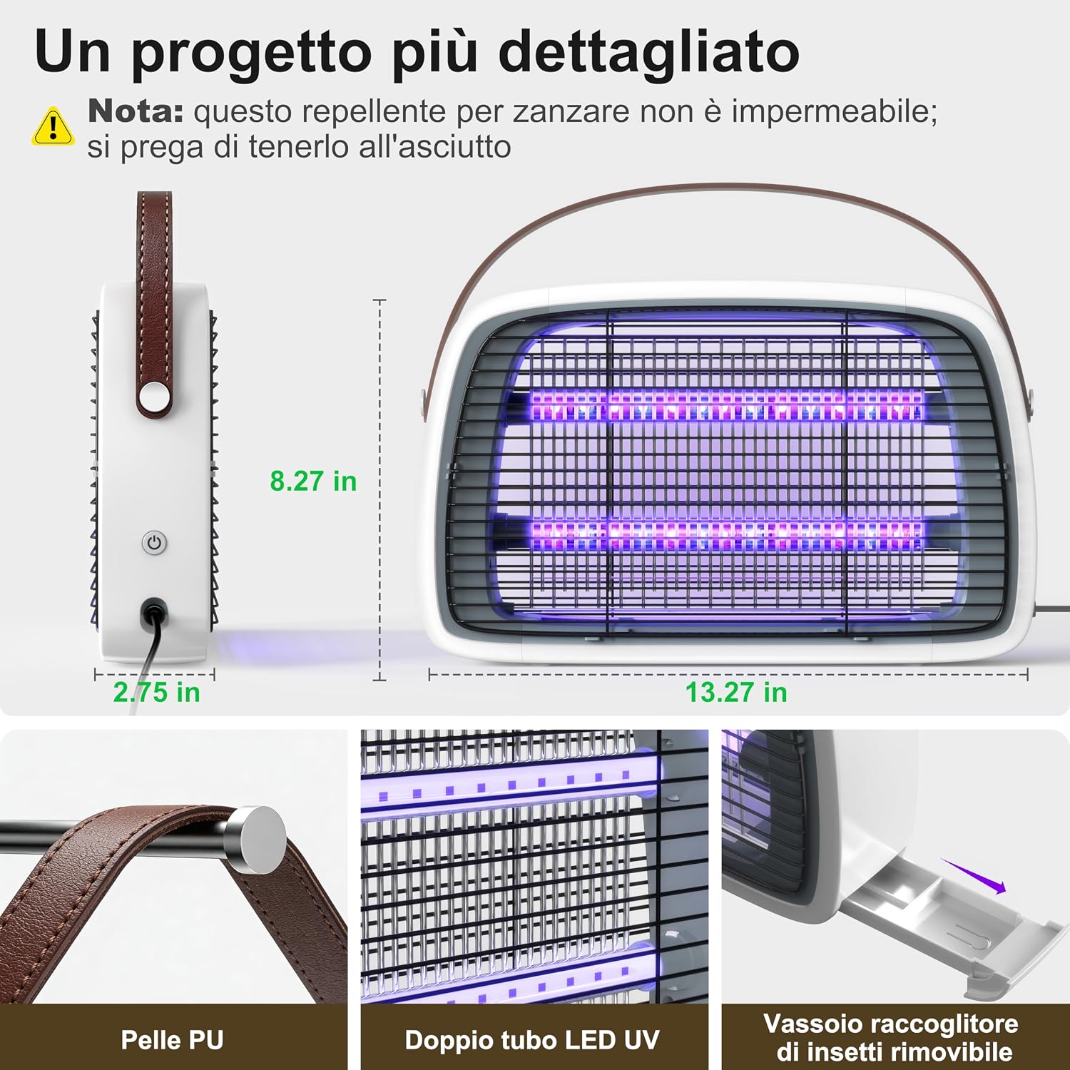 Thumbnail 6 de Lampada Antizanzare 4200V con 2 tubi LED 20W: protezione efficace, silenziosa e sicura per interni ed esterni