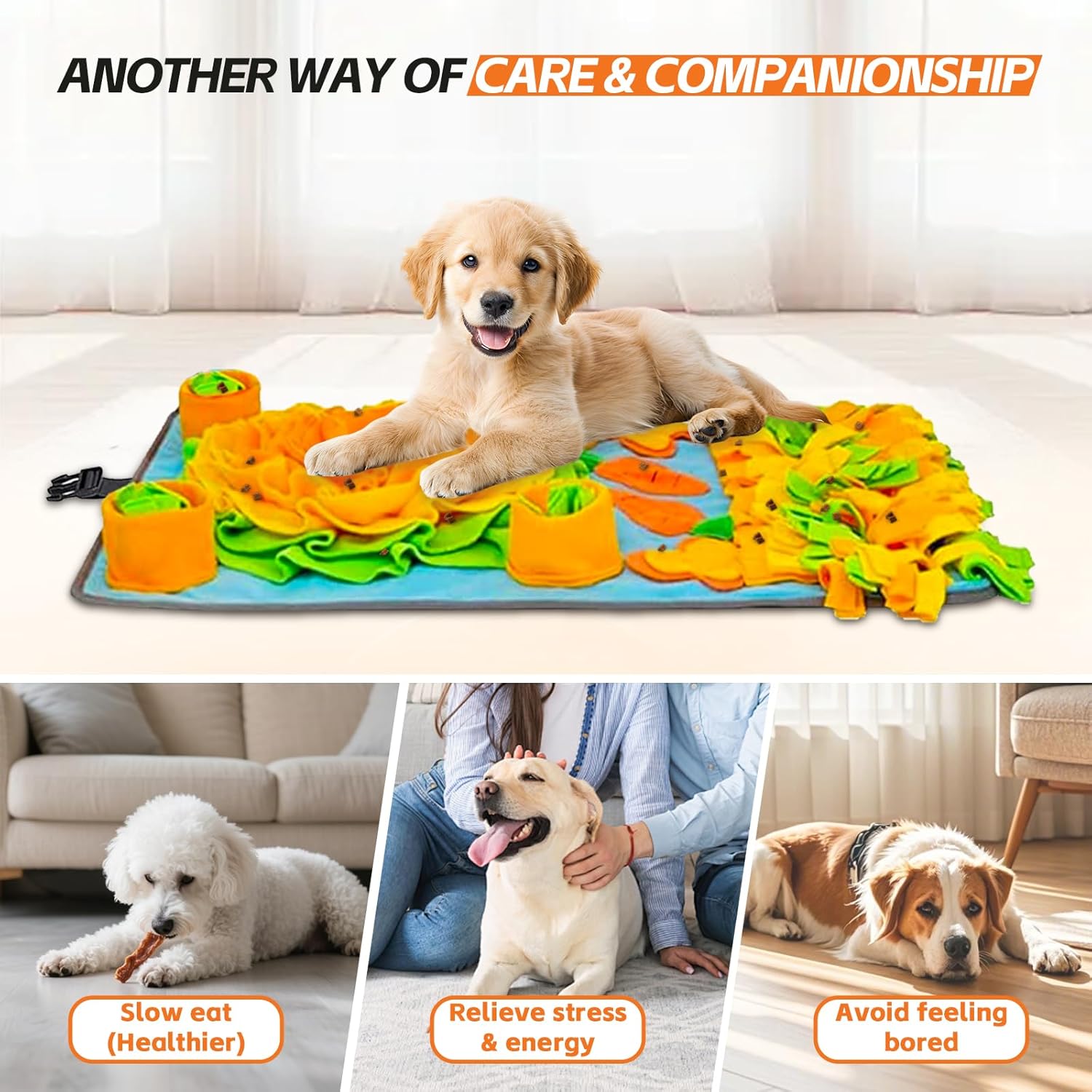 Thumbnail 3 de TAIMUTTAL Snuffle Mat for Dogs (80cm x 48cm) – Interactive for Slow Eating & Enrichment