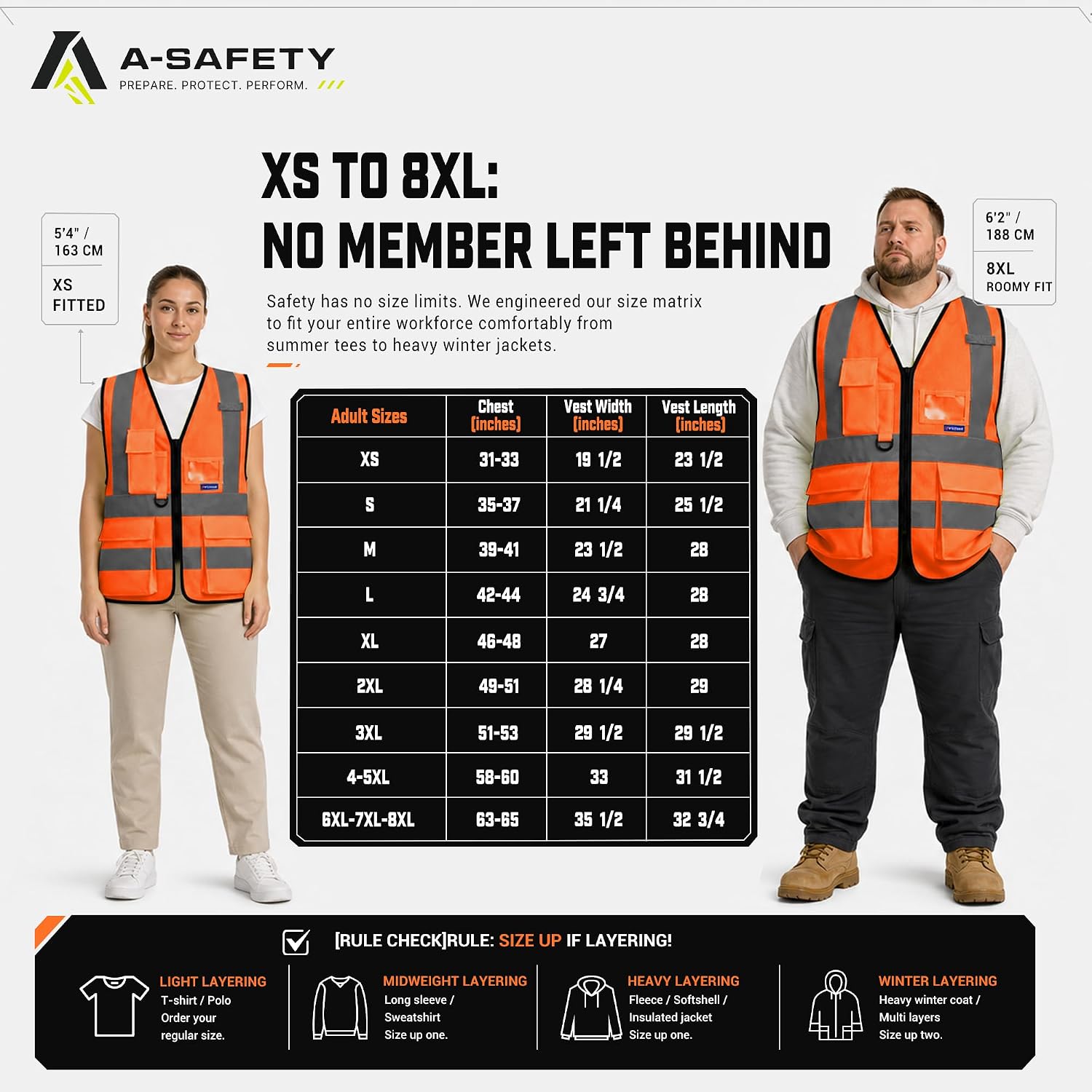 Detalle de A-SAFETY Orange X-Small High-Visibility Work Vest with 7 Pockets