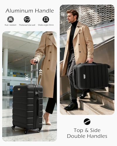 Detalle de COOLIFE 28 Inch Large Suitcase | Lightweight PC+ABS Hard Shell with 93L capacity