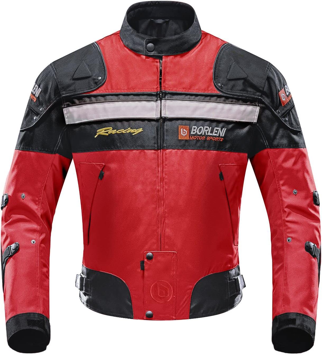 Thumbnail 6 de BORLENI Motorradjacke Herren 4-Jahreszeiten Textiljacke mit herausnehmbarem Liner und Protektoren (M, Braun)