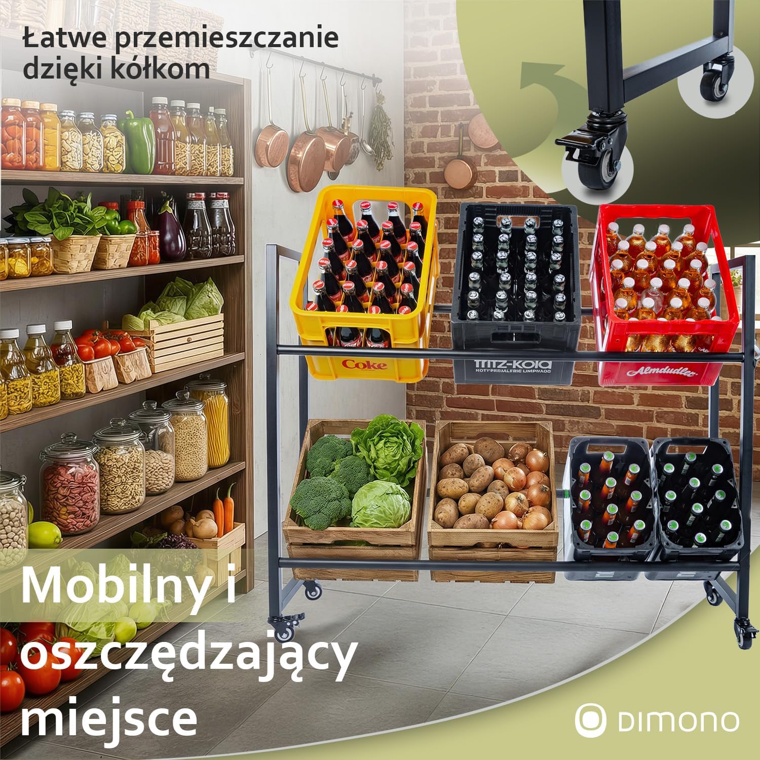 Thumbnail 6 de Dimono 258025401014 – regał na 6 skrzynek z napojami na kółkach