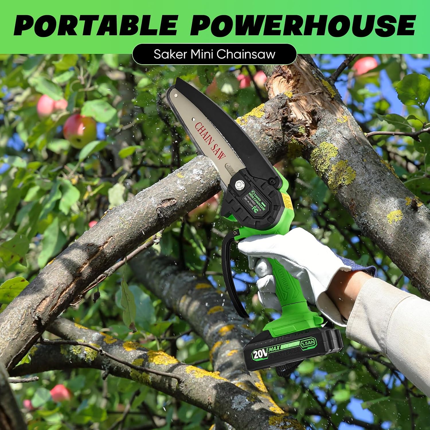 Thumbnail 6 de Saker Cordless Mini Chainsaw 6-Inch