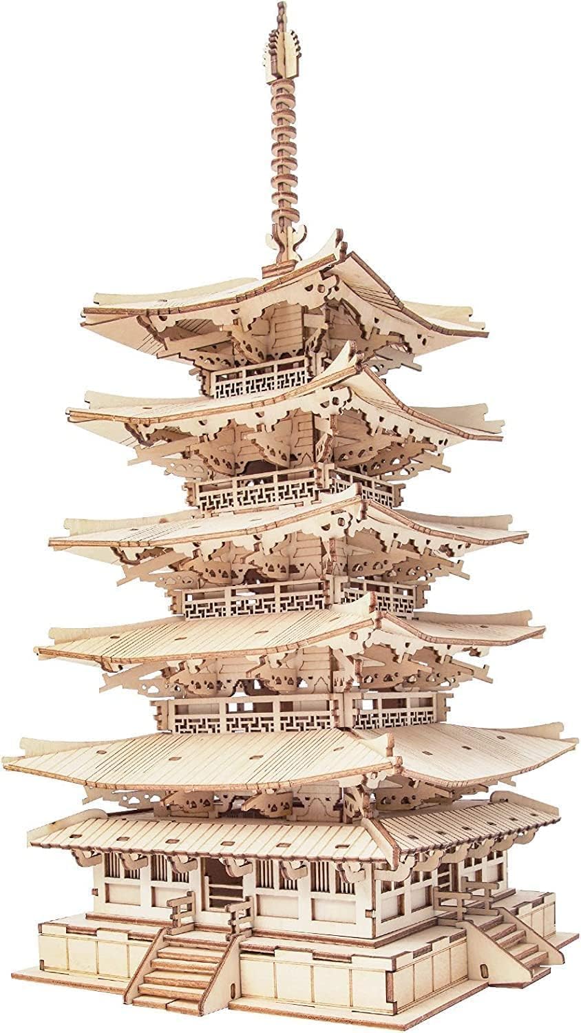 Detalle de ROWOOD Puzzle 3D Temple japonais 275 pièces 🧩