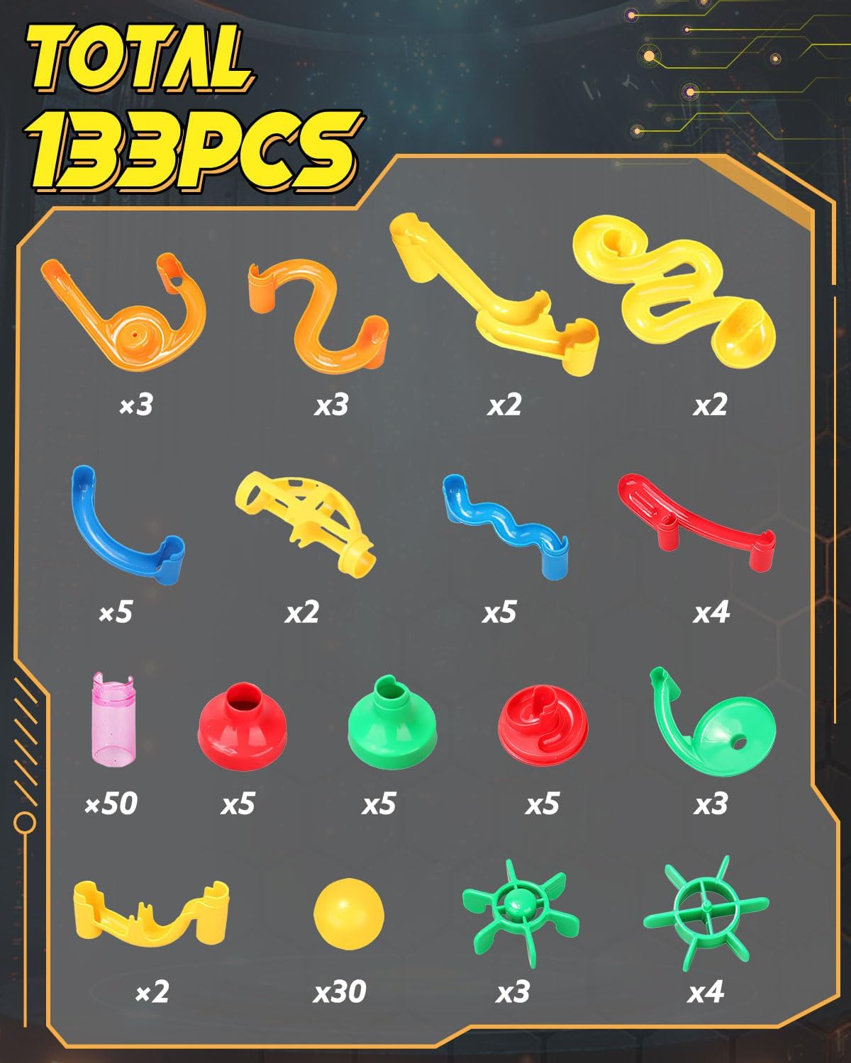 Detalle de E-SMARTER Marble Run 133p: Marble Rush with Exquisite Packaging