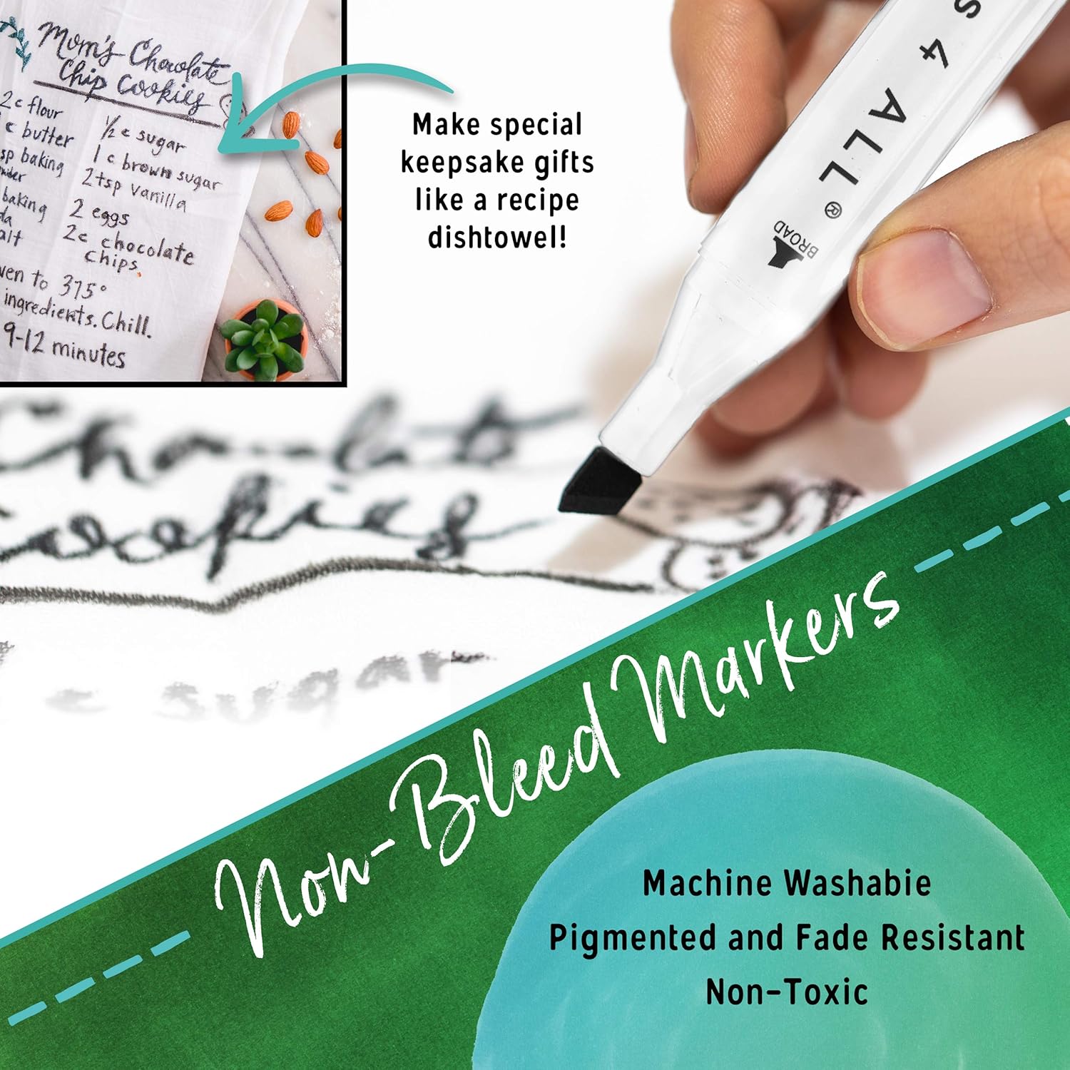 Detalle de Crafts 4 ALL Fabric Markers for Clothes (Pack of 2) – Dual Tip Permanent No-Fade Fabric Pens