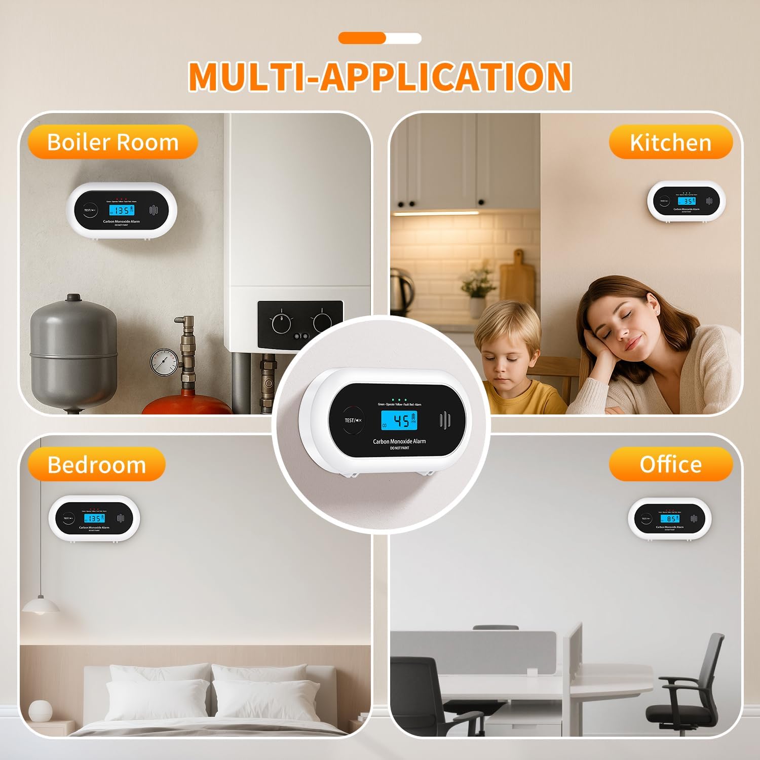 Thumbnail 5 de Alertlink VC22R Carbon Monoxide Detector 10‑Year LCD