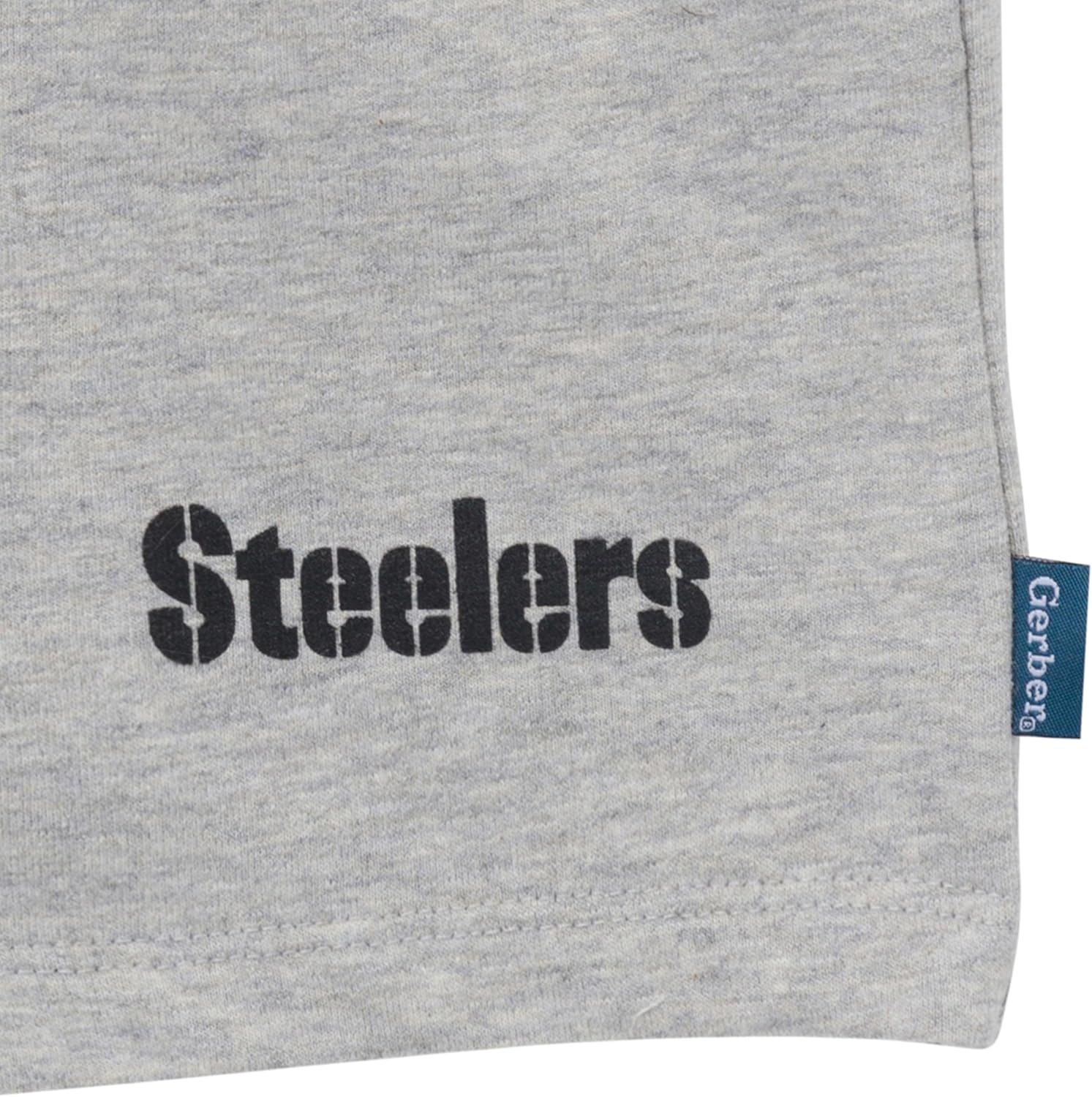 Detalle de Gerber NFL Baby T-Shirt and Shorts Set with Steelers Graphics