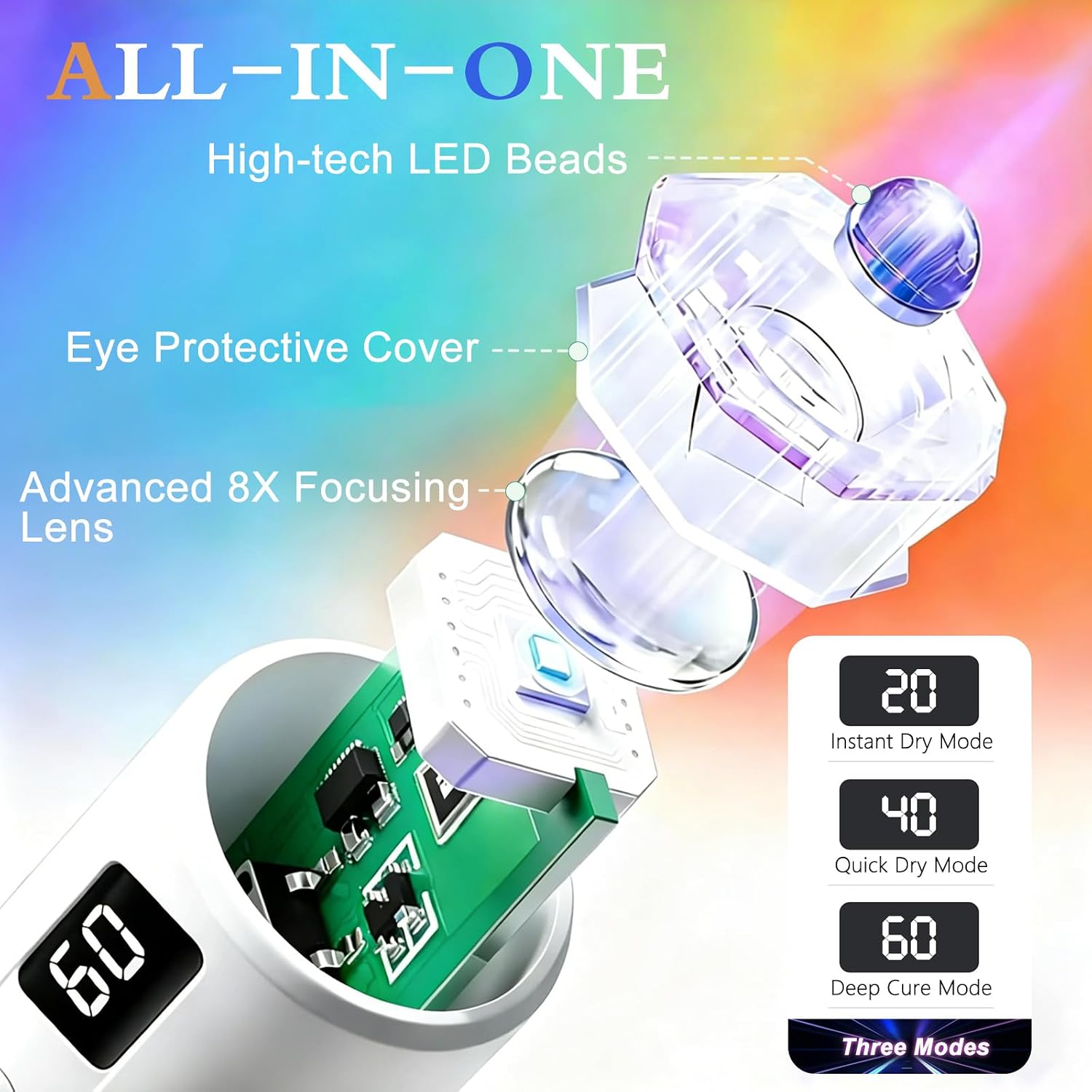 Detalle de YEMEY UV Nail Lamp 400mAh