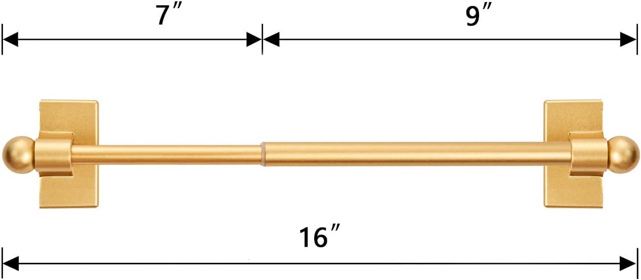 Detalle de Coquilles Magnetic Curtain Rods, 9–16 Inches