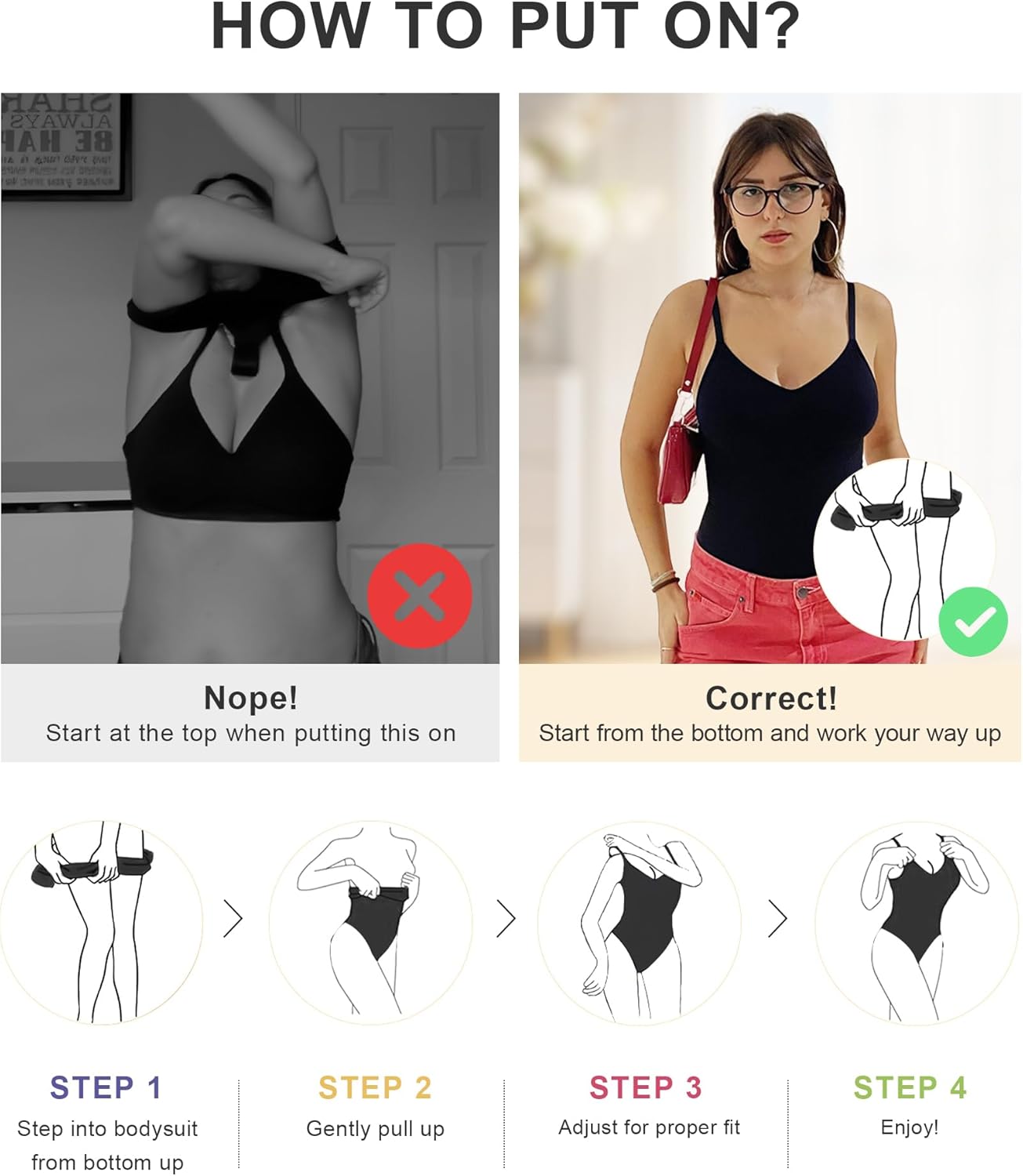 Thumbnail 4 de SHAPERX Bodysuit Tummy Control Seamless Shaper