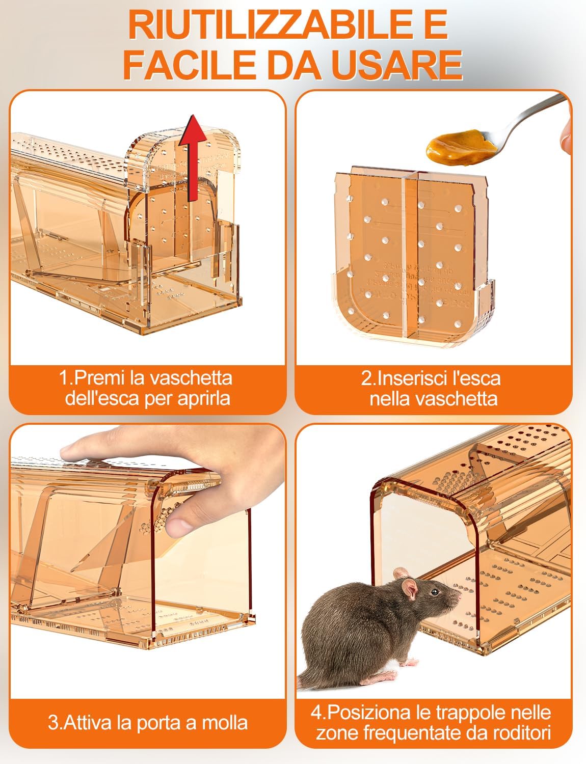 Thumbnail 3 de TAKRINK Trappola per Topi 17 cm 🪤