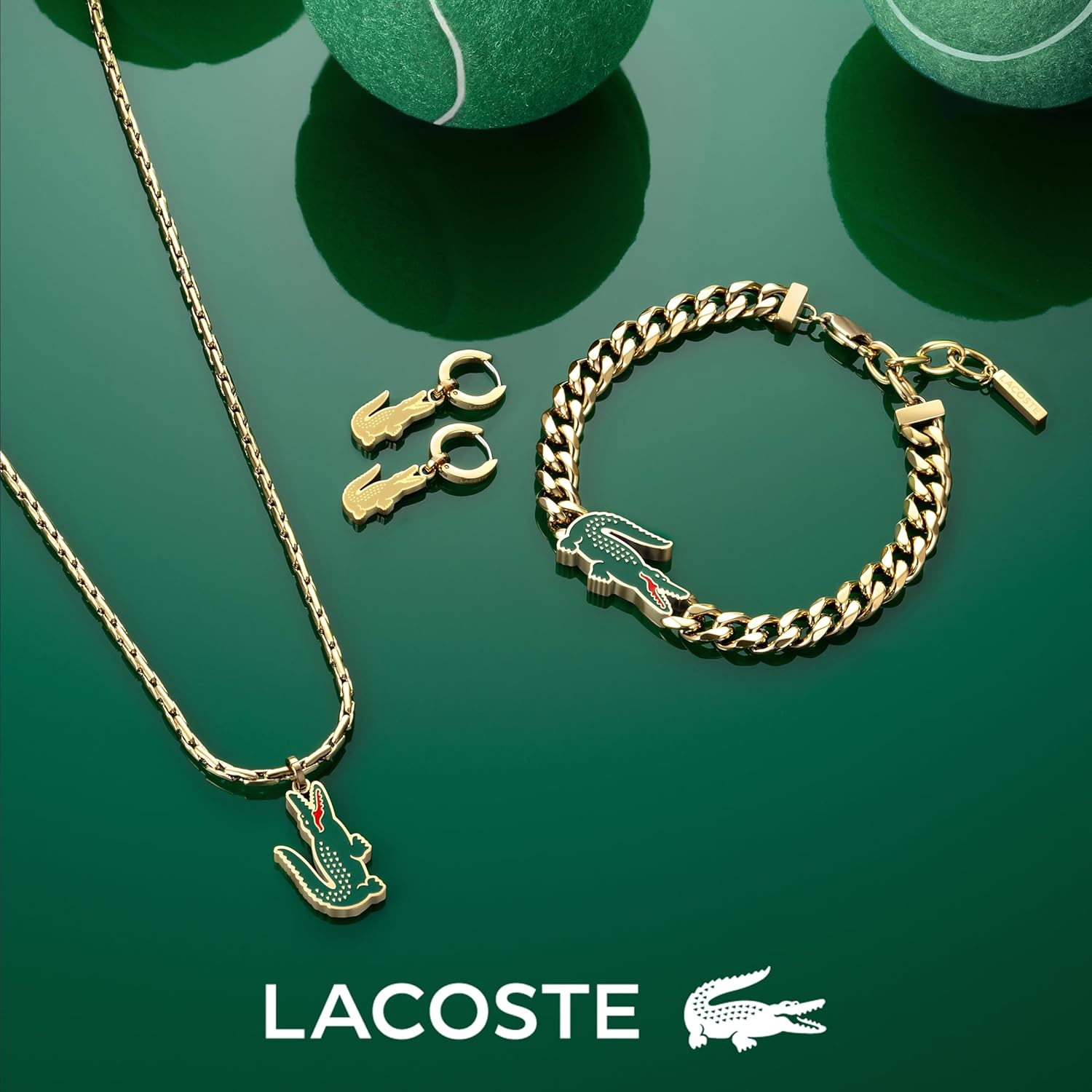 Thumbnail 4 de Lacoste Collier Pendentif Homme en acier inoxydable – finition argent ou doré (Collection ARTHOR)