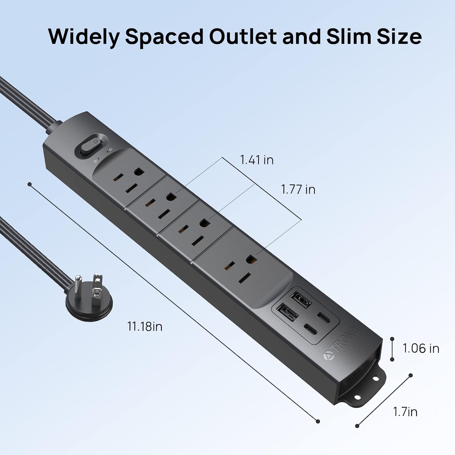 Thumbnail 6 de TROND Power Bar with 2 USB-C Ports