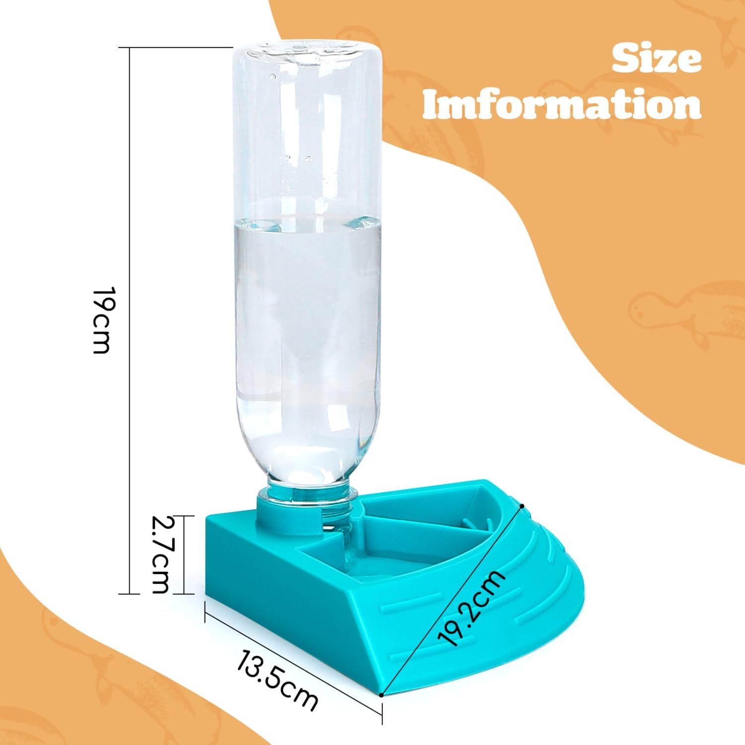Detalle de Nobleza alimentatore automatico per rettili con distributore d’acqua e ciotola 2 in 1 (blu, taglia S)