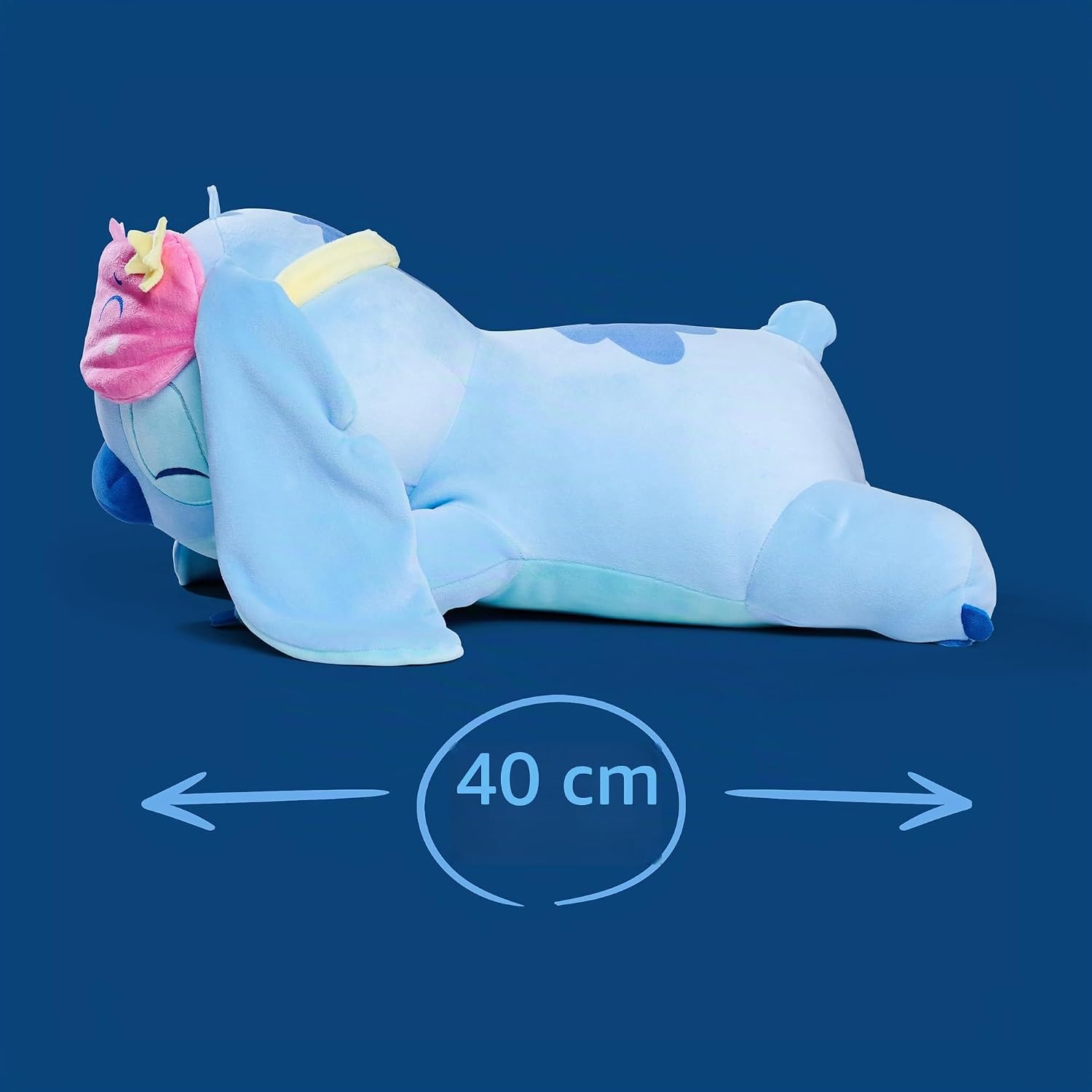 Detalle 2 de SIMBA 6315870576HEA Disney Snuglets Wellbeing Stitch 40 cm, pluszak z maską