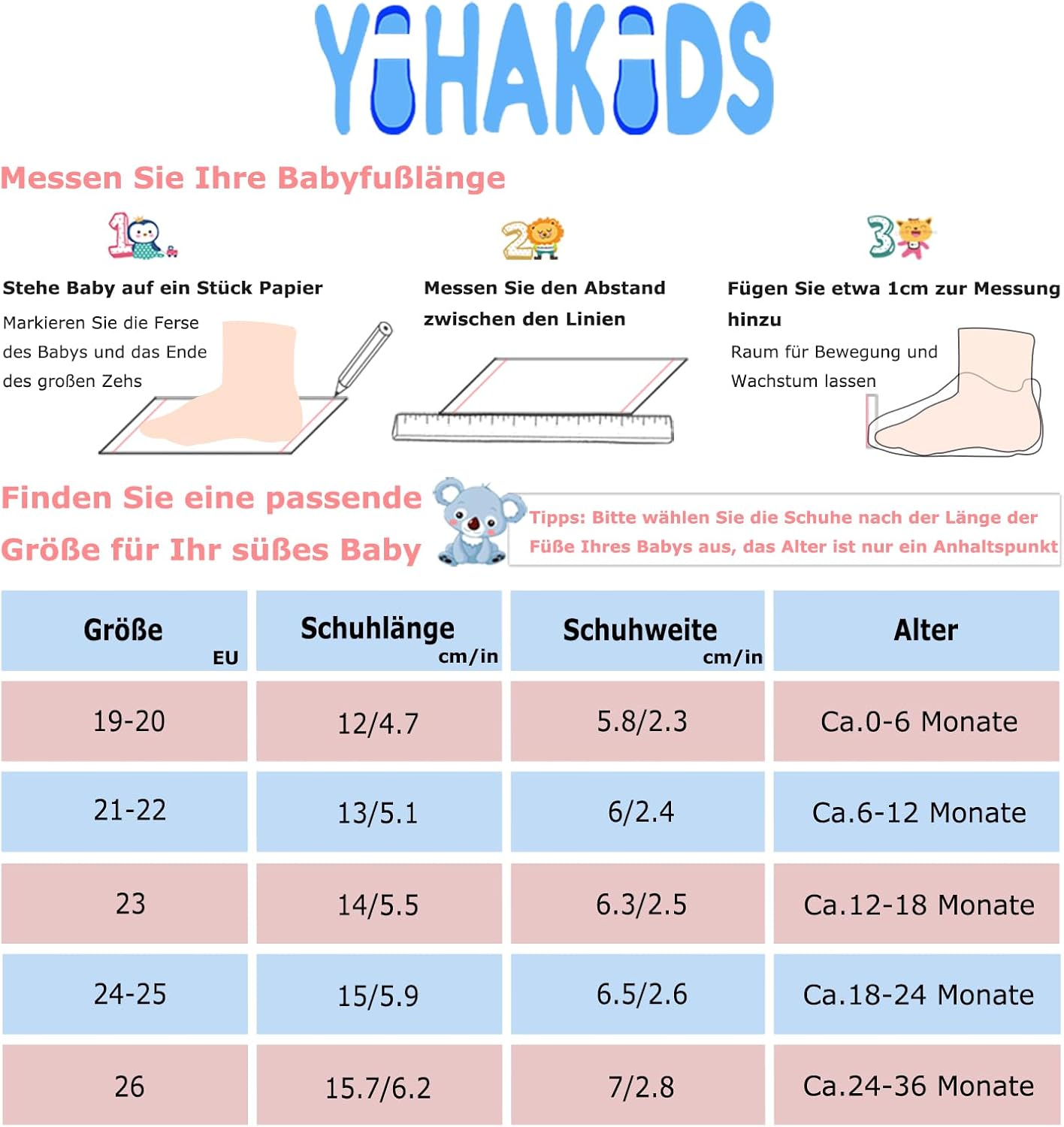 Thumbnail 5 de YIHAKIDS Krabbelschuhe Leder – Babyschuhe für Lauflerner 0–36 Monate
