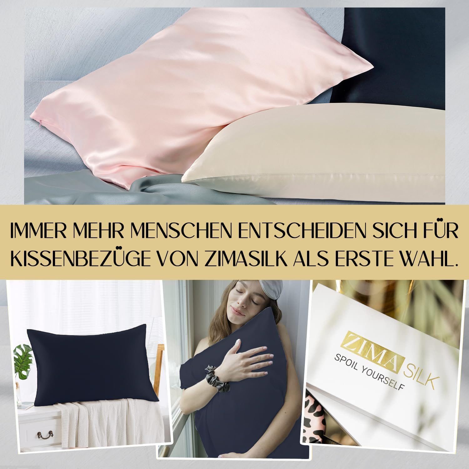 Thumbnail 6 de ZIMASILK Funda de Almohada Seda 19 mommes 40 x 60 cm