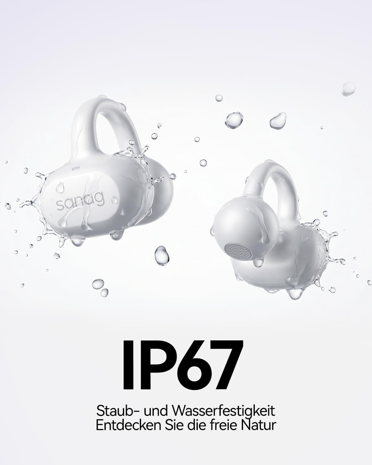 Thumbnail 6 de SANAG S6SUltra Open-Ear Clip-On Kopfhörer mit Bluetooth 6.0, bis zu 42 Stunden & IP67