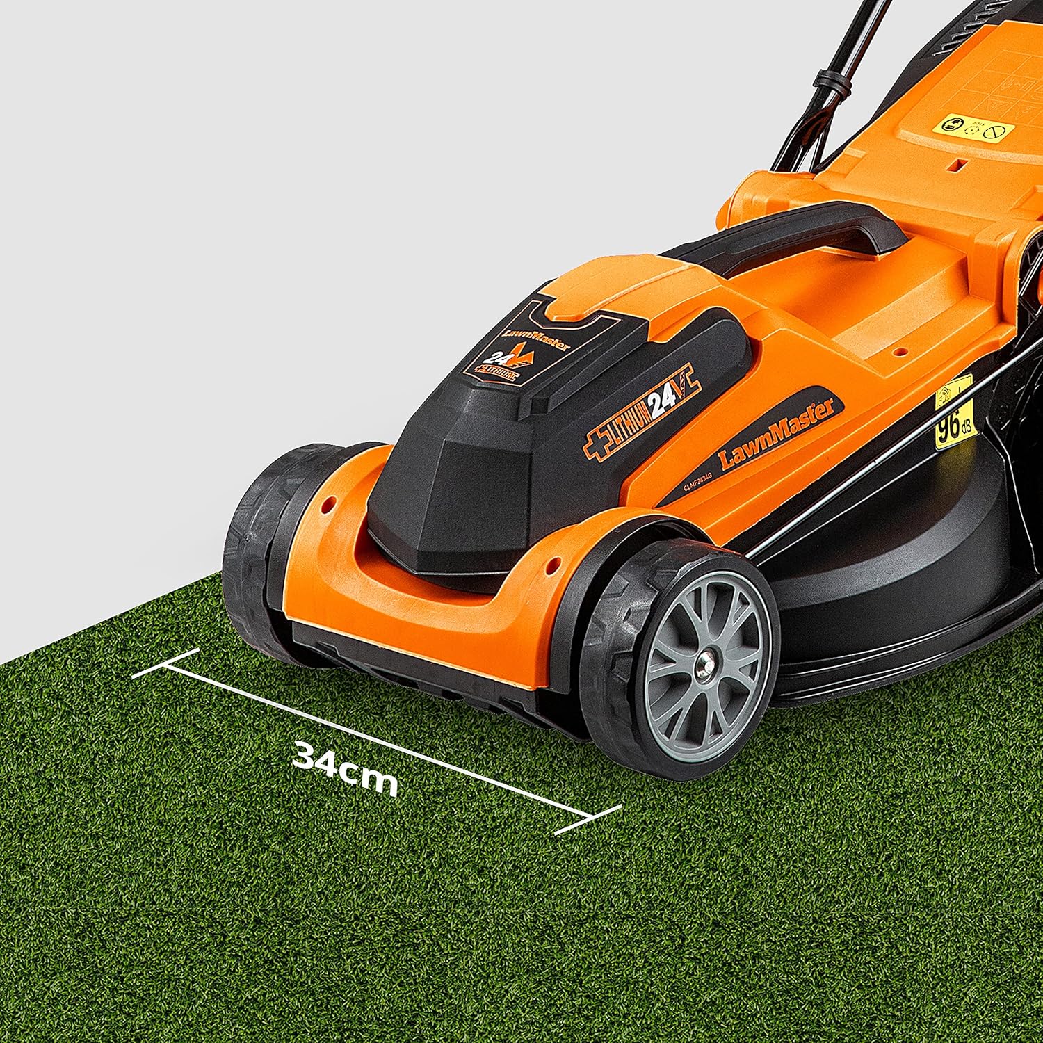 Thumbnail 4 de LawnMaster CLMF2434G Tagliaerba 34cm 24V