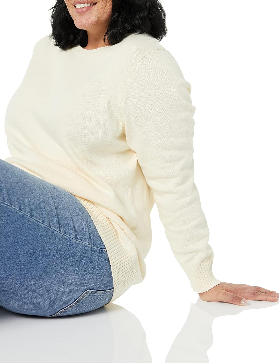 Thumbnail 4 de Amazon Essentials Damen Pullover aus 100% Baumwolle – Rundhalsausschnitt, Übergröße verfügbar