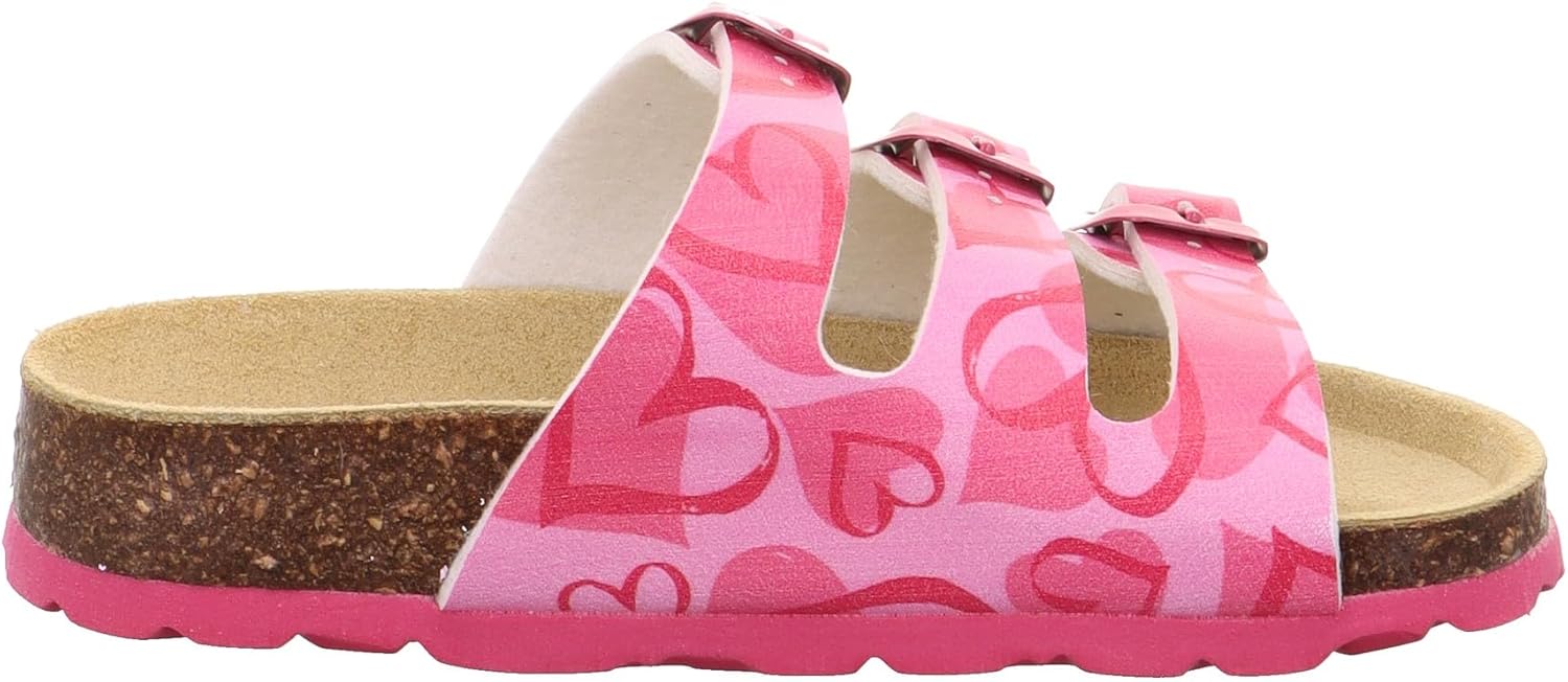 Thumbnail 4 de Superfit Mädchen-Fußbettpantoffel mit Leder-Innensohle und 3 Klettverschlüssen