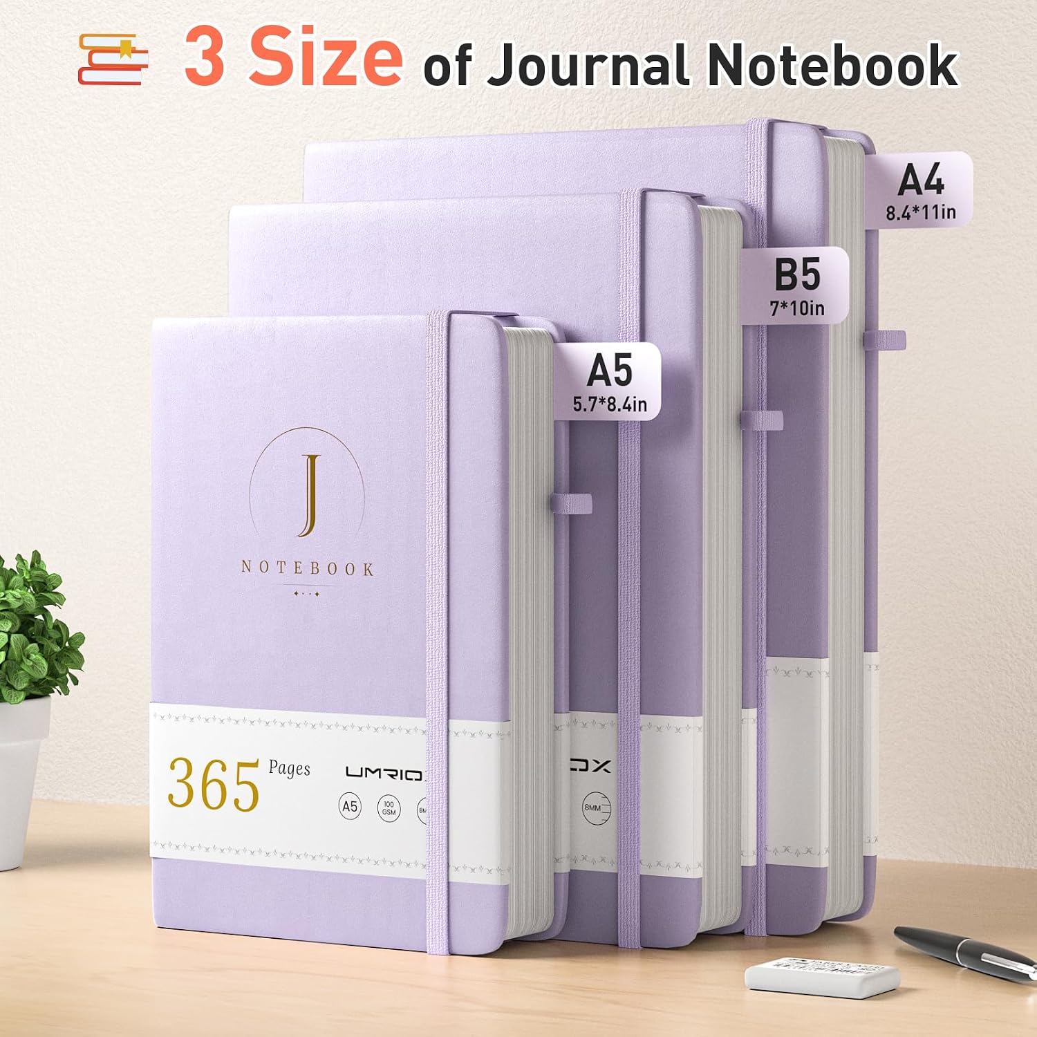 Detalle 2 de Umriox Thick A5 Lined Notebook 365 pages