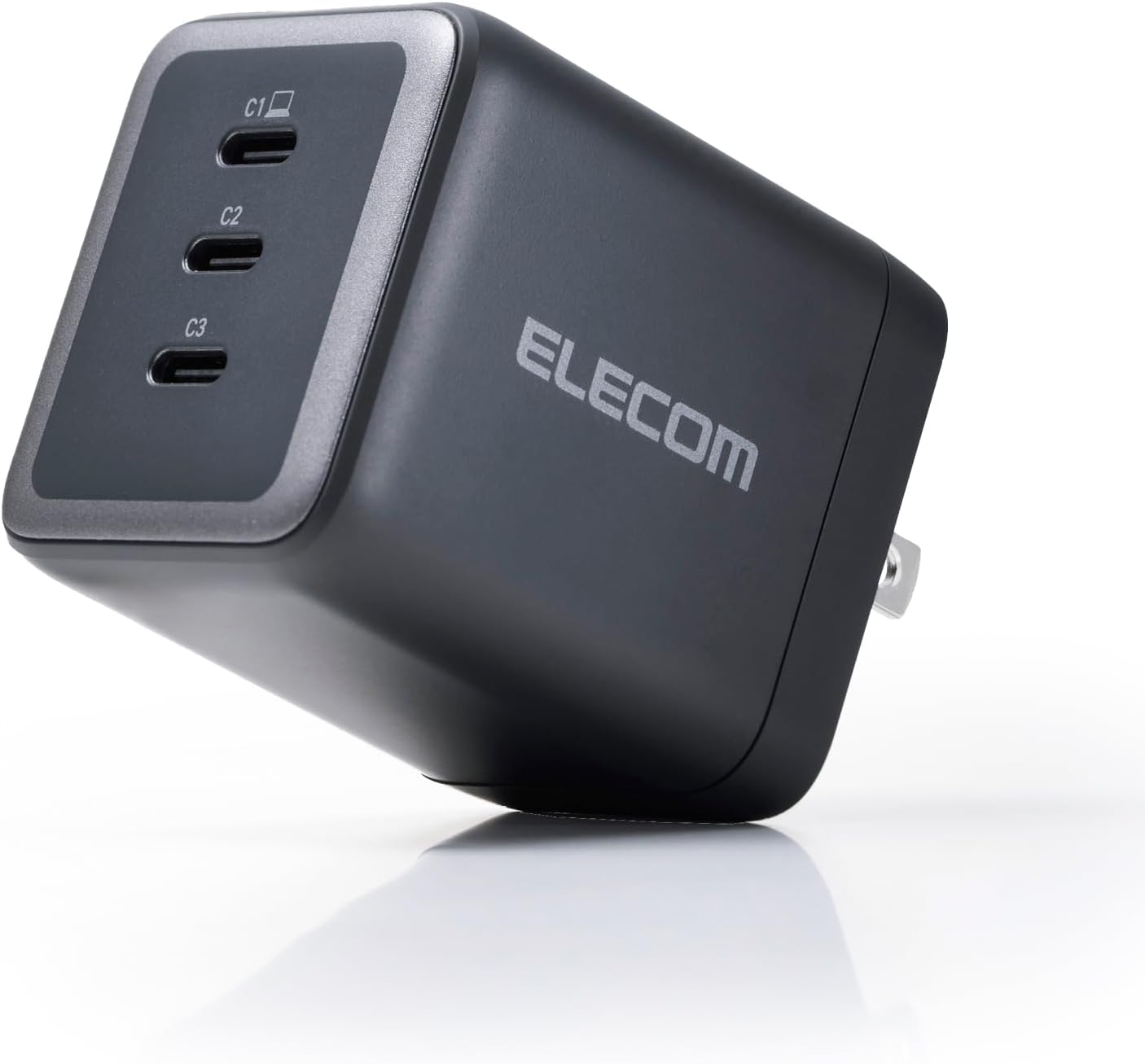 Detalle de エレコム EC-AC113100BK 100W USB Type-C充電器 3ポート・折りたたみ式プラグ