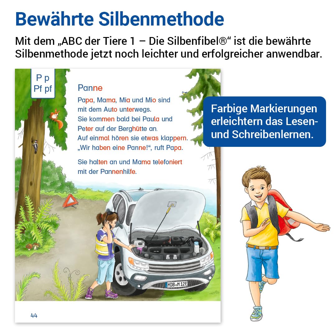 Detalle de Mildenberger Verlag: ABC der Tiere 1 Neubearbeitung – Die Silbenfibel® som läsinlärningsbok