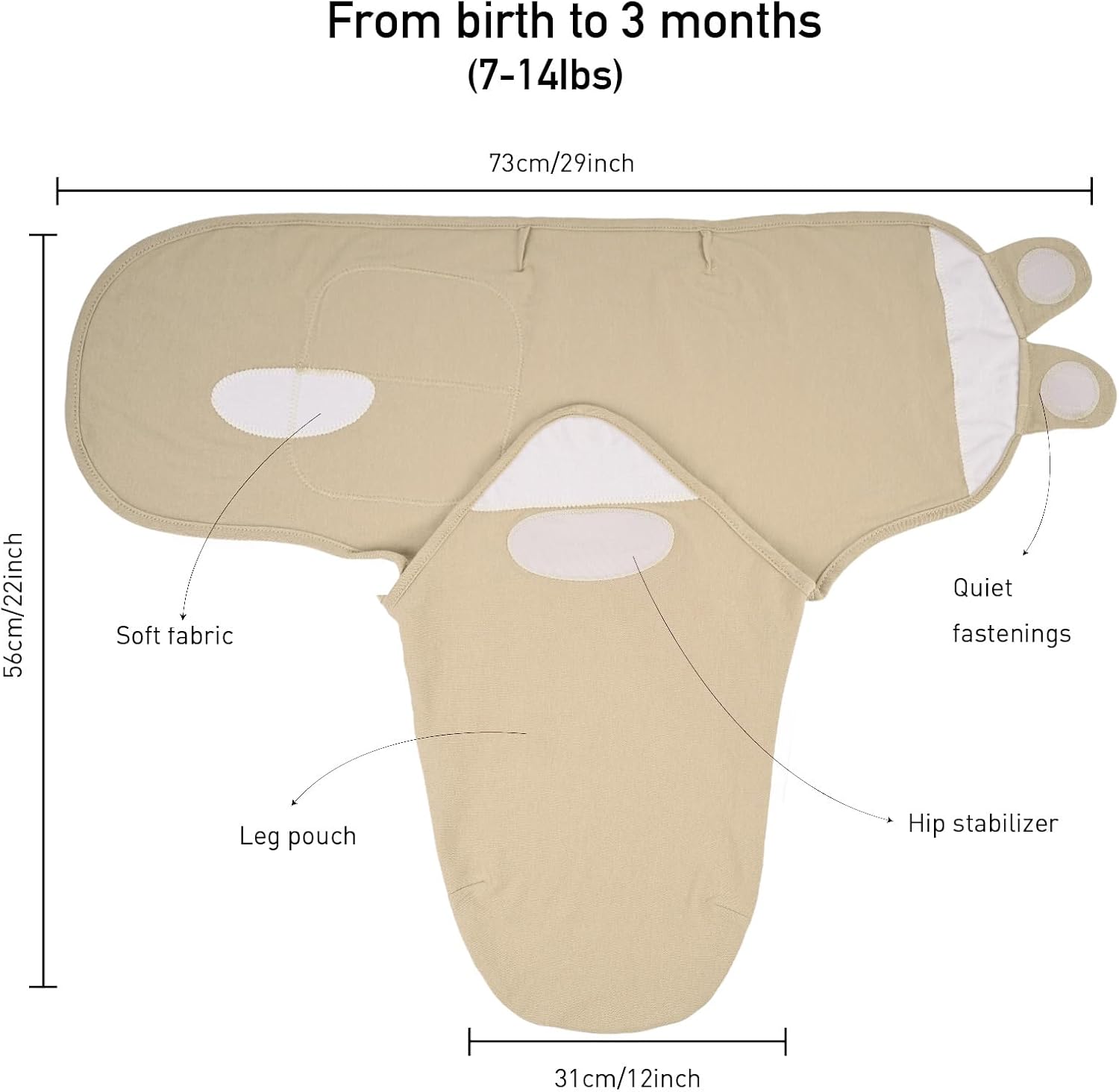 Thumbnail 1 de Soarwg Kids Pucktücher für Neugeborene (0–3 Monate), 3er-Set – atmungsaktiv, verstellbar & Baumwolle mit Jungle Jolly Design