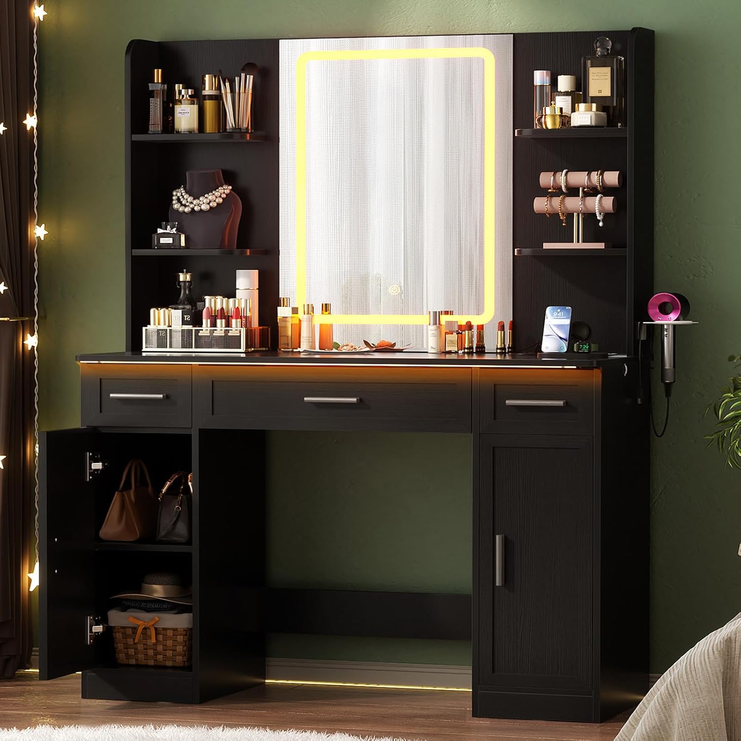 Thumbnail 1 de Cyclysio Makeup Vanity Desk 41.3-Inch