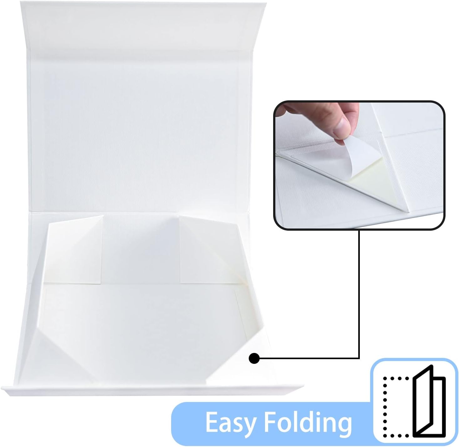 Thumbnail 2 de LIFELUM White Magnetic Gift Boxes, 5-Pack with Ribbon, Cards & Filler